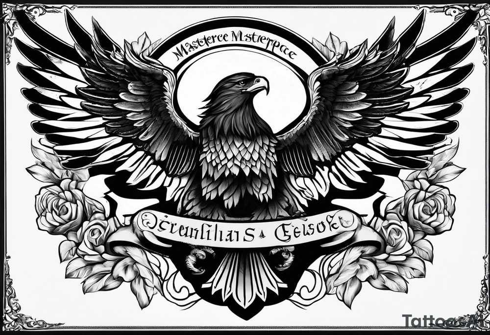a German plaque with the german eagle tattoo idea