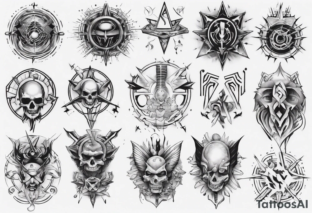 cyber sigilism tattoo idea