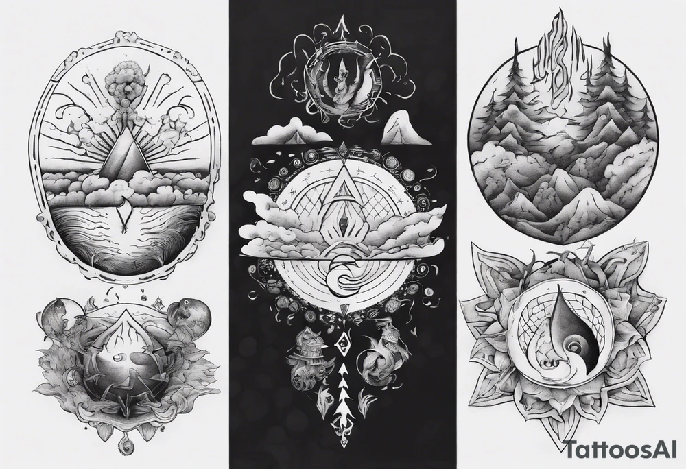 The four elements tattoo idea