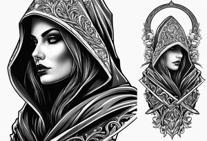 Female grim reaper tattoo idea