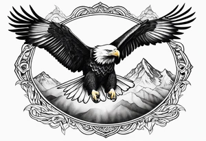 Flying 
Eagle in the sky tattoo idea