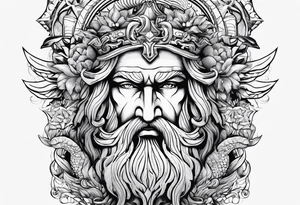 POSEIDON, TRIDENTE Y GEMINIS tattoo idea