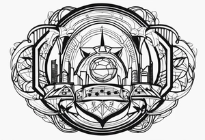 Music, god, art, family, American football tattoo idea