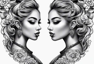 2 sets of twins tattoo idea