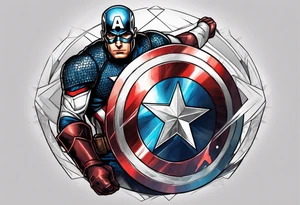 Tizona sword and Captain America Shield tattoo idea