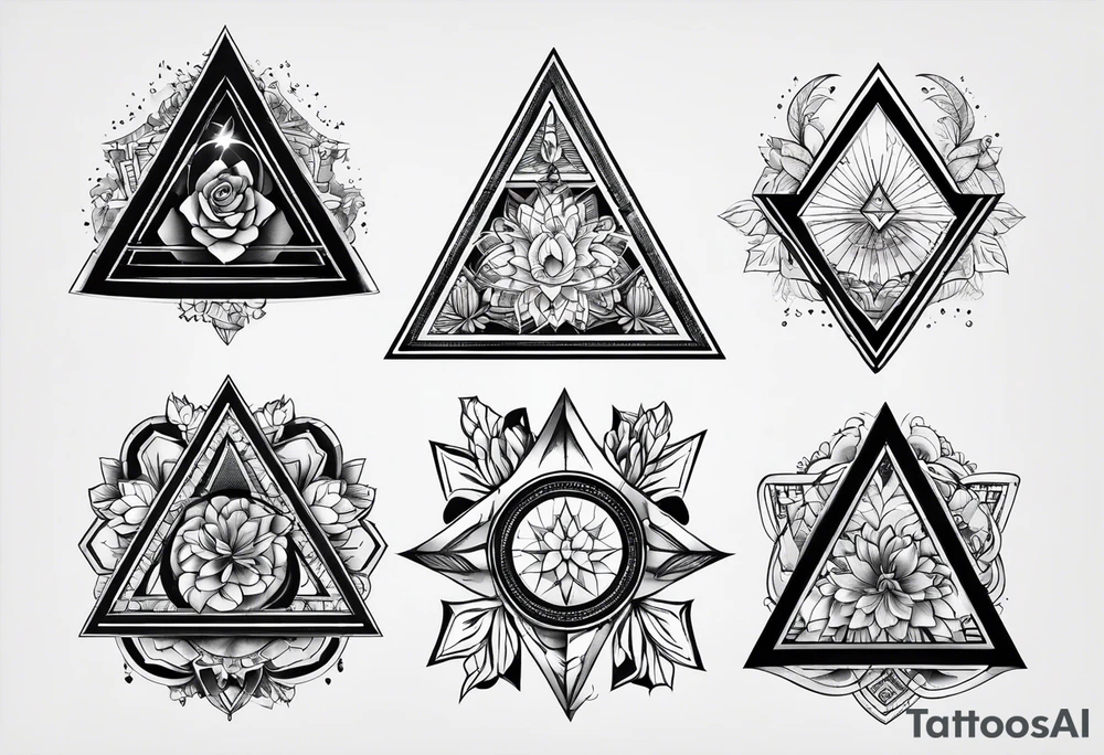 simple triangle tattoo idea