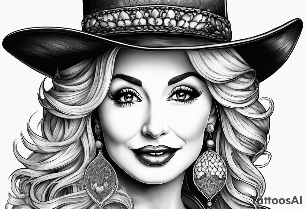 Dolly Parton holding an acorn tattoo idea