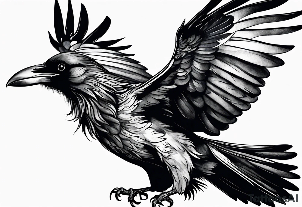 Flying Ravens tattoo idea
