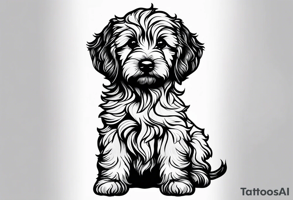 small golden doodle tattoo minimal detail tattoo idea small golden doodle tattoo minimal detail tattoo idea