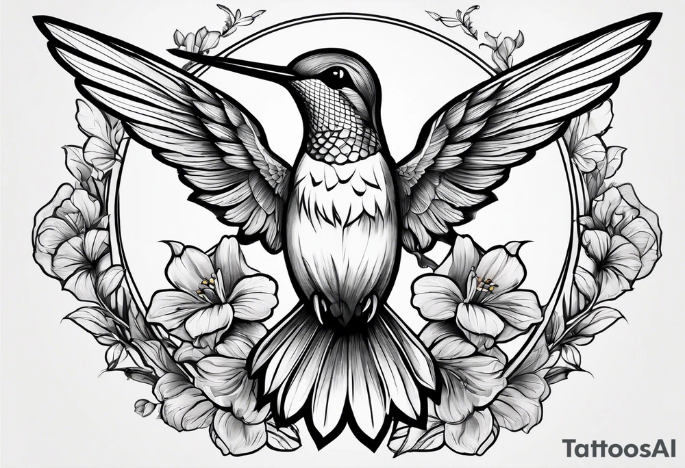 hummingbird tattoo idea