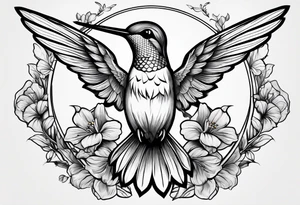 hummingbird tattoo idea