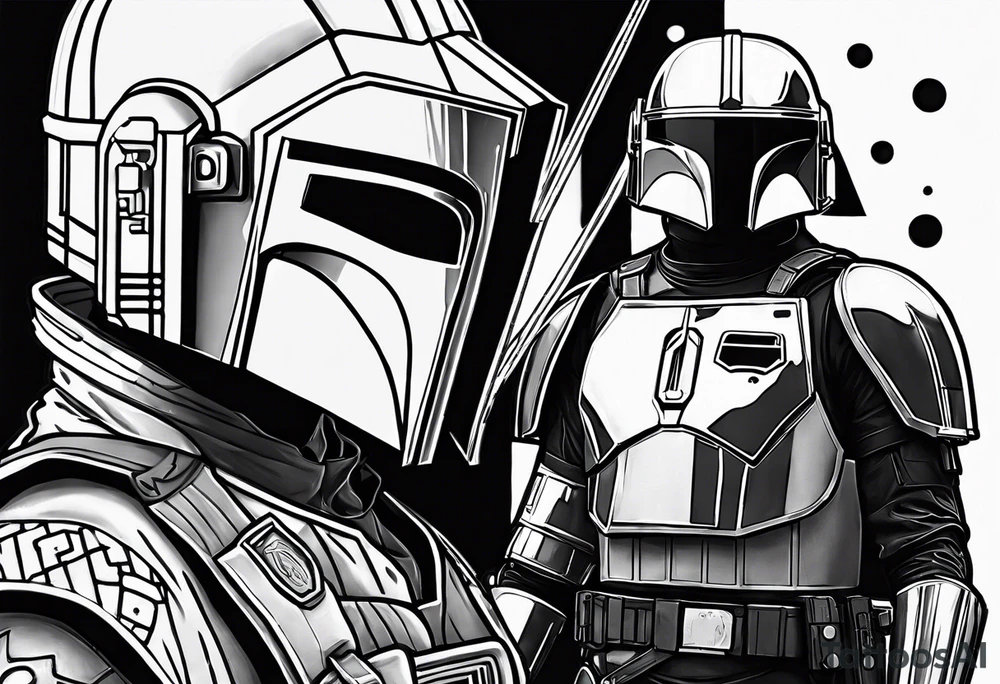 Love, Death & Robots, star wars, mandalorian tattoo idea