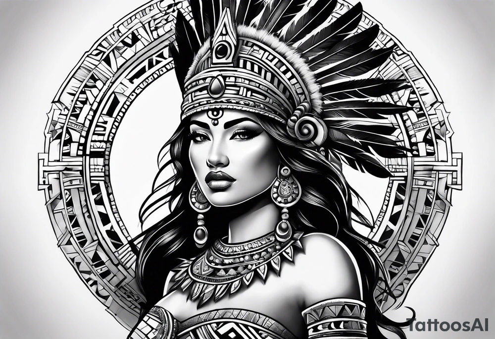 Aztec princess tattoo idea