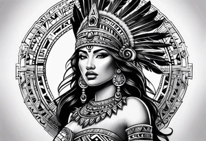 Aztec princess tattoo idea