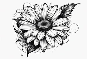 daisy semi colon tattoo idea