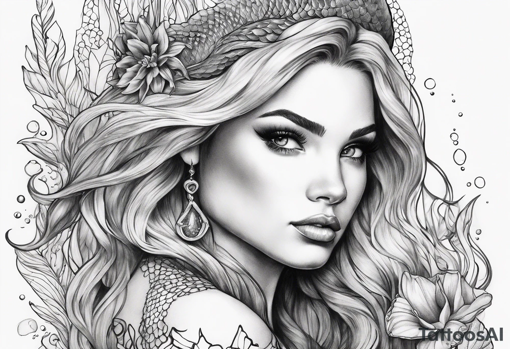 Mermaid tattoo idea