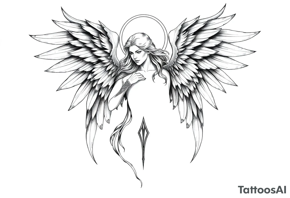 Archangel Azrael tattoo idea