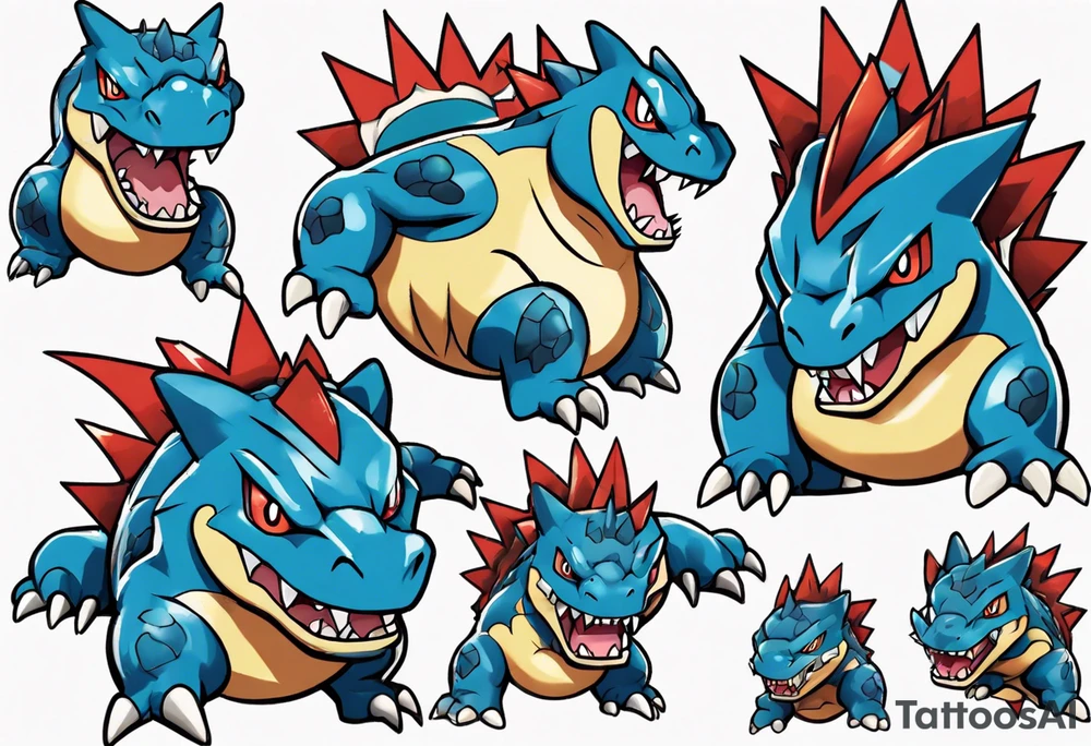 Feraligatr pokemon fierce tattoo idea