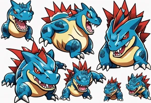 Feraligatr pokemon fierce tattoo idea