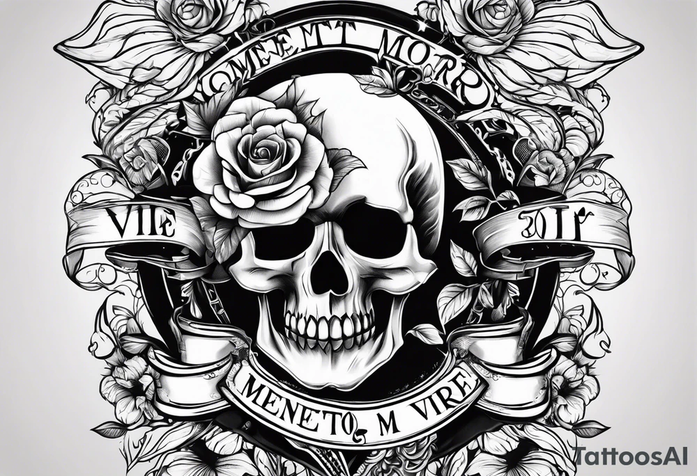 Memento mori memento vivre, carpe diem tattoo idea