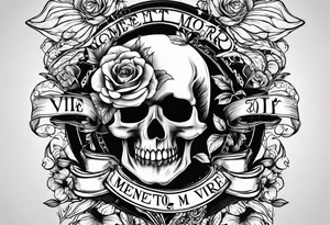 Memento mori memento vivre, carpe diem tattoo idea