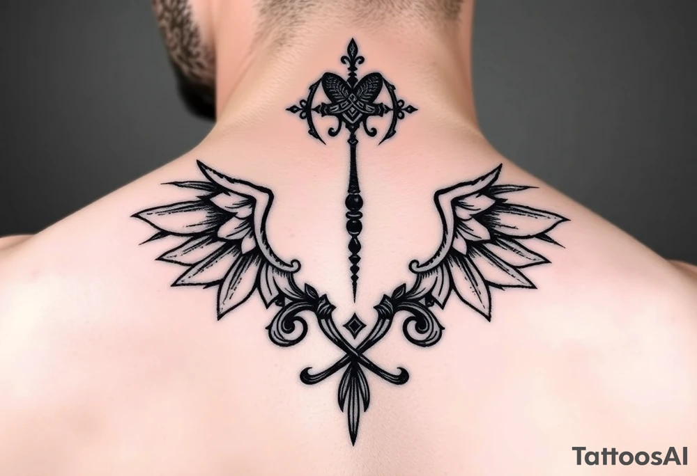 Aquarius theme mysterious elegant and feminine small tattoo idea