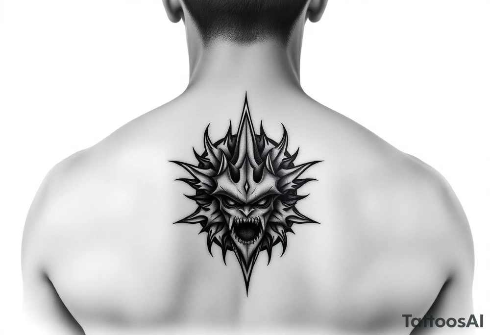 Bottom of the back tat the says gunsmokesolo tattoo idea