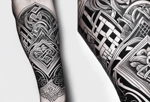 tattoo fool sleeve,
broken chain on wrist tattoo idea