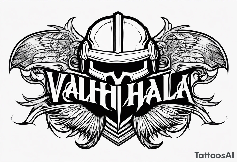 Valhalla soldier 
helmet tattoo idea