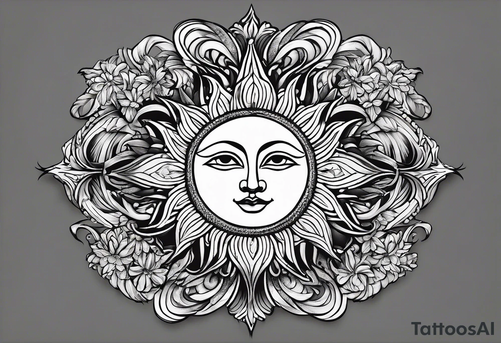 Sun tattoo idea