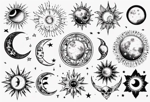 Sonne Mond finline tattoo idea