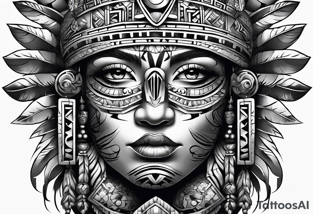 aztec sleeve tattoo idea