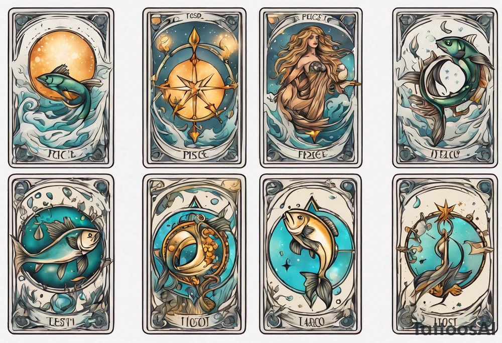 pisces tarot card tattoo idea