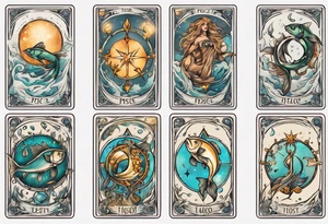 pisces tarot card tattoo idea