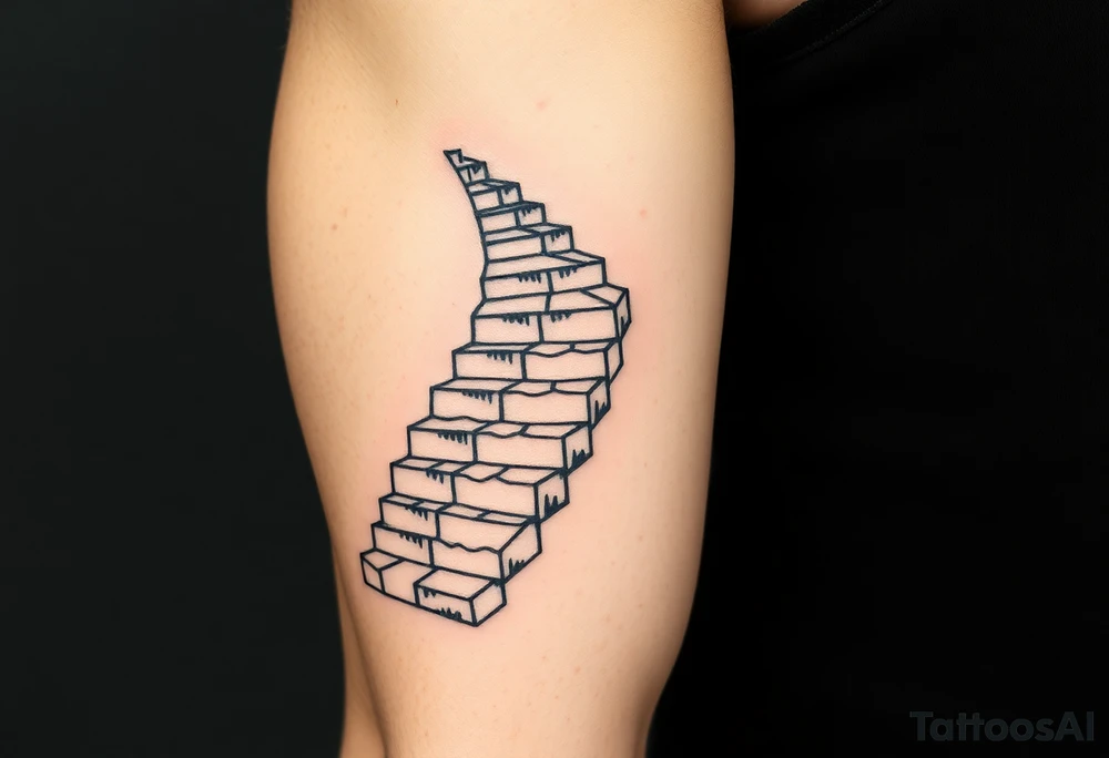 a fractured staircase tattoo idea