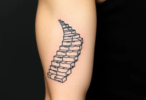 a fractured staircase tattoo idea