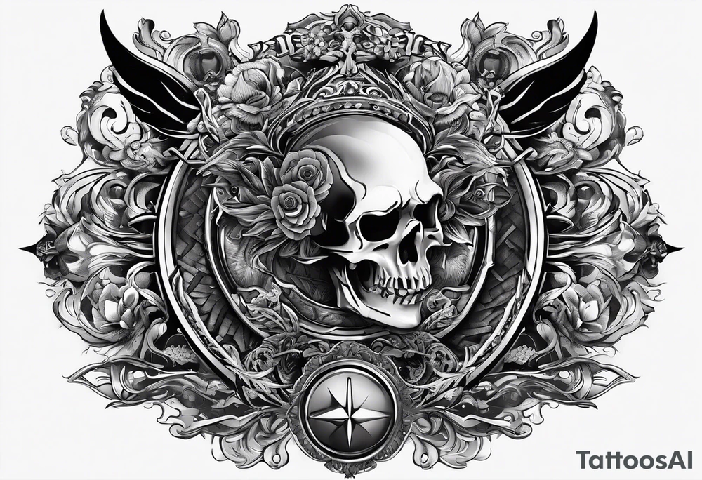 Cuervo en combate de frente a la carga tattoo idea