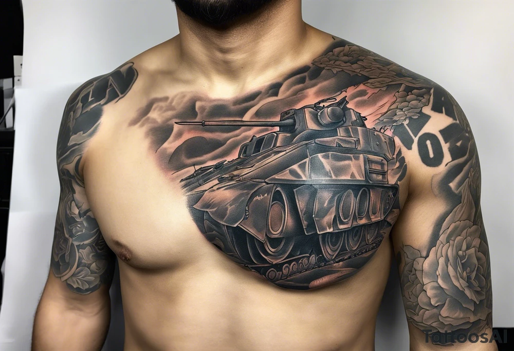 Chest tattoo that looks like my skin is being ripped off to reveal an Army uniform under it. tattoo idea