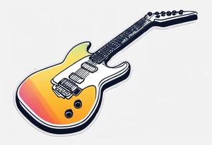 electric guitar made out of waveforms tattoo idea