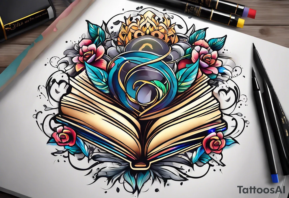 open book tattoo idea