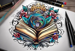open book tattoo idea