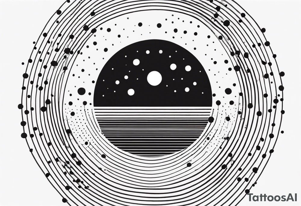 simple sunshine made of black dots with circles tattoo idea simple sunshine made of black dots with circles tattoo idea