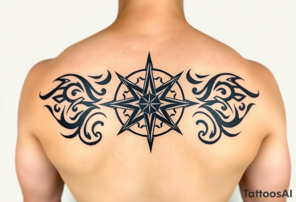 Compass rose tattoo idea