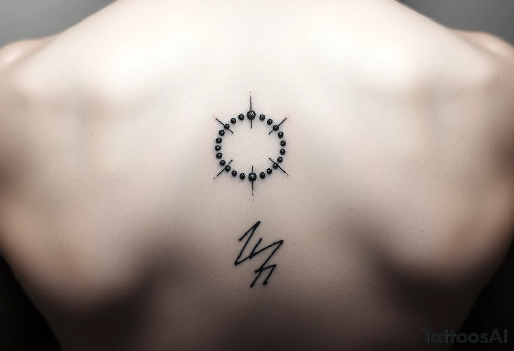 dots around finger as a ring tattoo idea