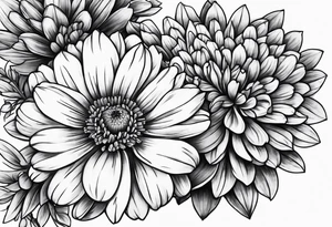 A stemless marigold tattoo idea