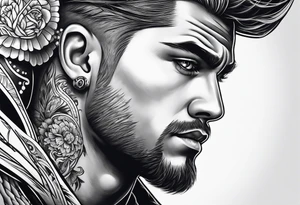 Guy with big boots tattoo idea