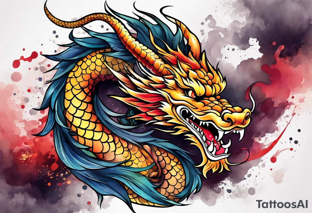 Traditional Chinese Dragon tattoo idea