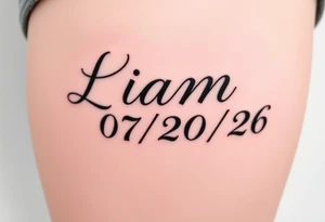 Liam 
07/20/26

Fancier lettering like calligraphy or graffiti tattoo idea