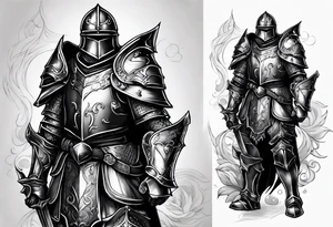 knight heavy armor tattoo idea