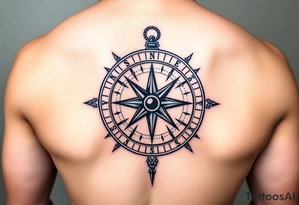 compass with Integrity, courage, love, and family tattoo idea